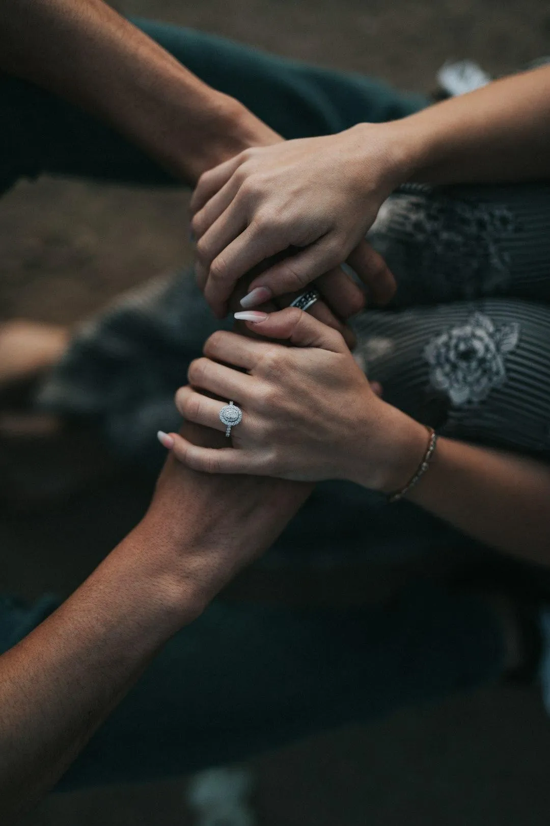 Hands touching
